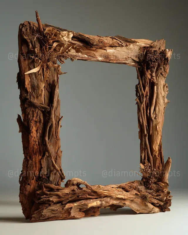 Natural Material Frames Empty Centres