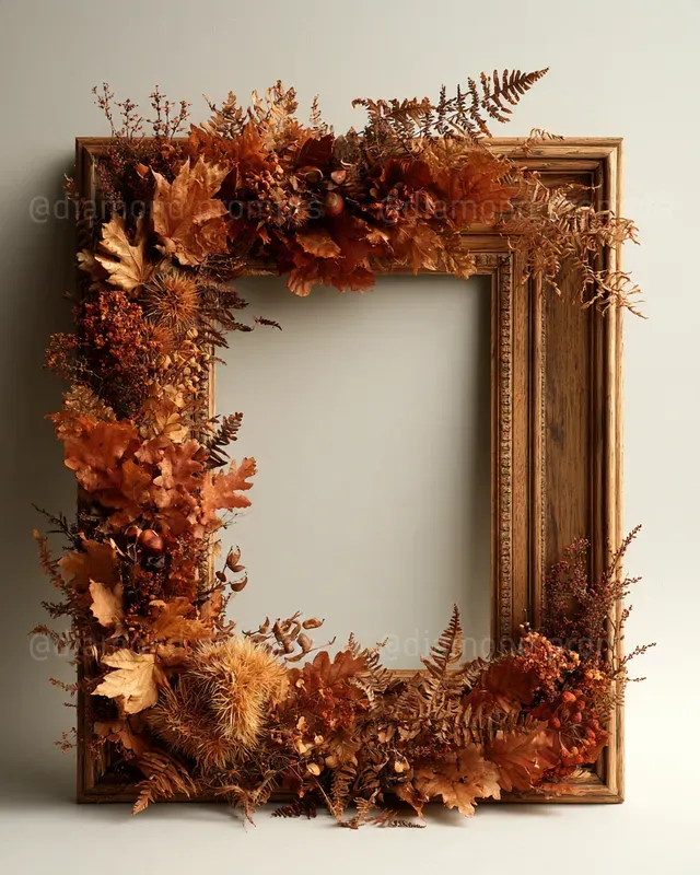 Natural Material Frames Empty Centres