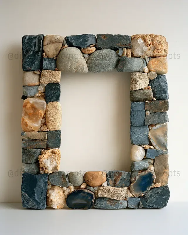 Natural Material Frames Empty Centres