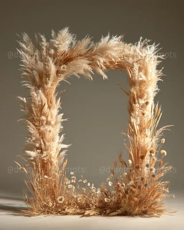 Natural Material Frames Empty Centres