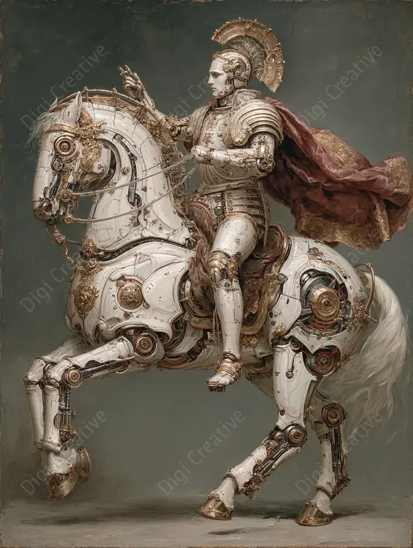 Cybernetic Renaissance Fusion Art