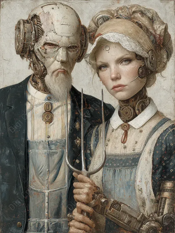 Cybernetic Renaissance Fusion Art