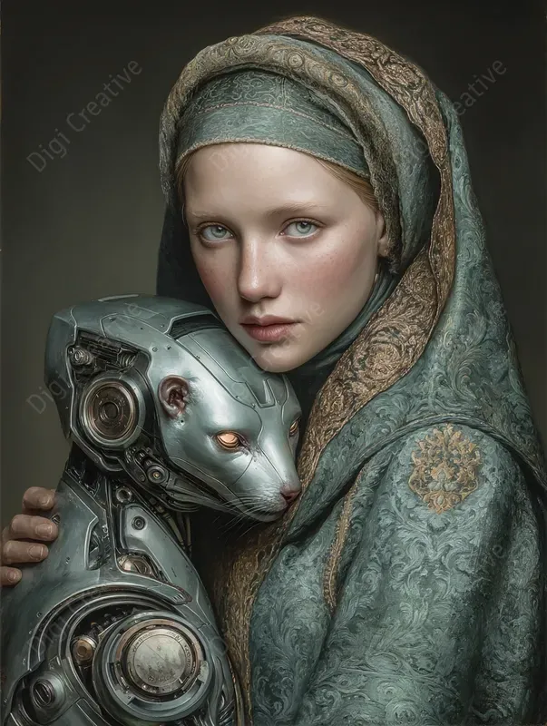 Cybernetic Renaissance Fusion Art