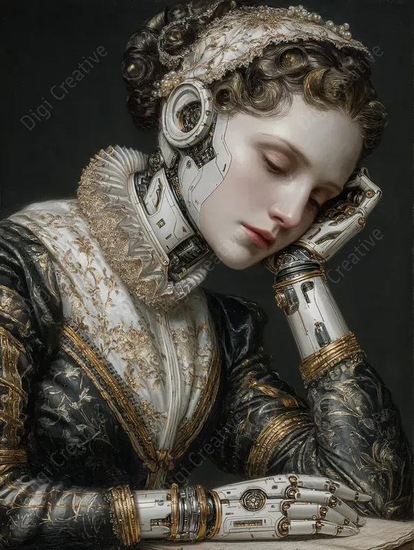 Cybernetic Renaissance Fusion Art