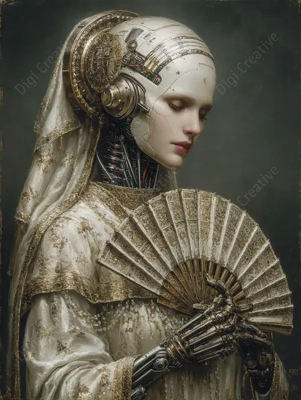 Cybernetic Renaissance Fusion Art