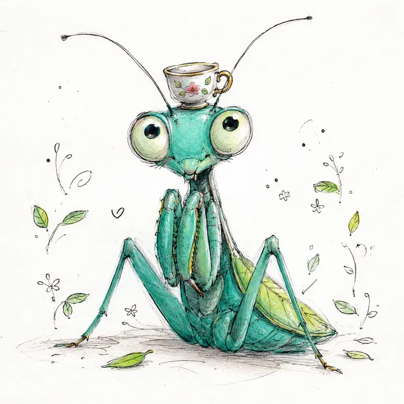 Whimsical Funny Bug Sketches
