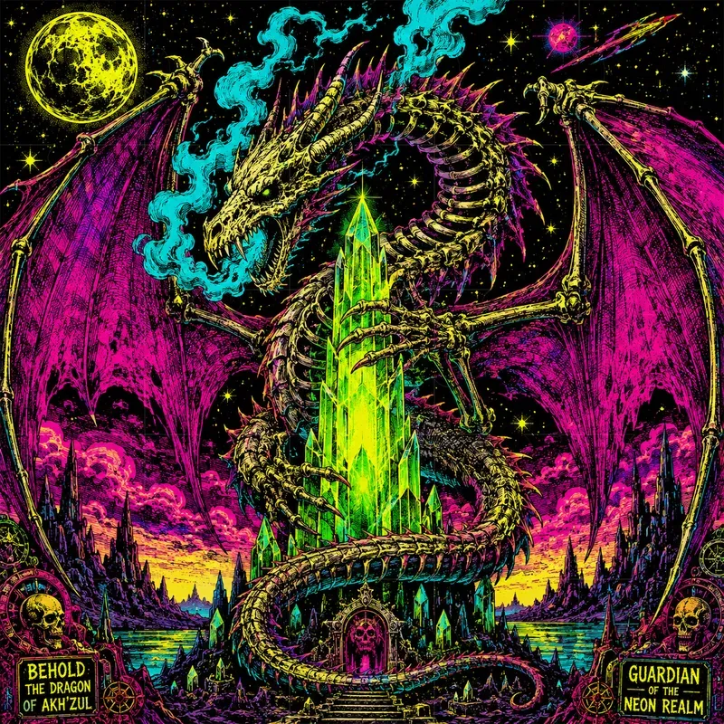 Blacklight Psychedelic Dark Fantasies