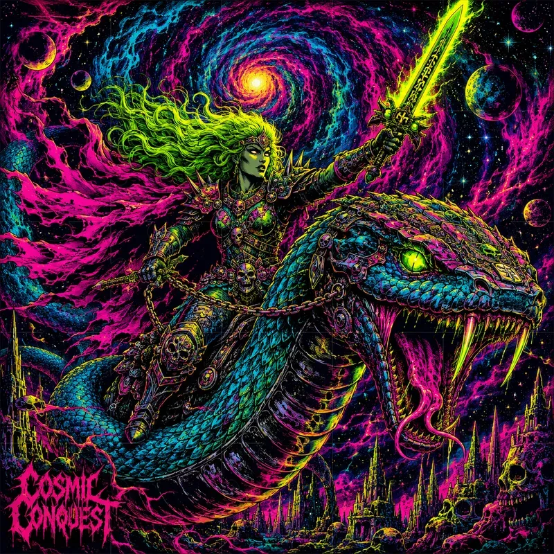 Blacklight Psychedelic Dark Fantasies
