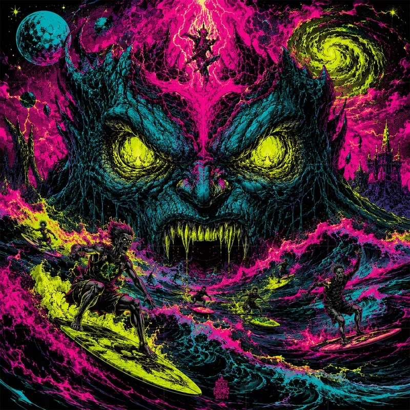 Blacklight Psychedelic Dark Fantasies