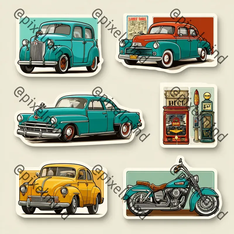Vibrant Sticker Pack Illustration Packs