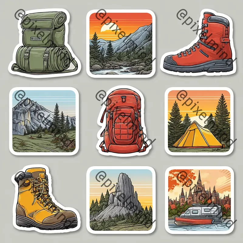 Vibrant Sticker Pack Illustration Packs