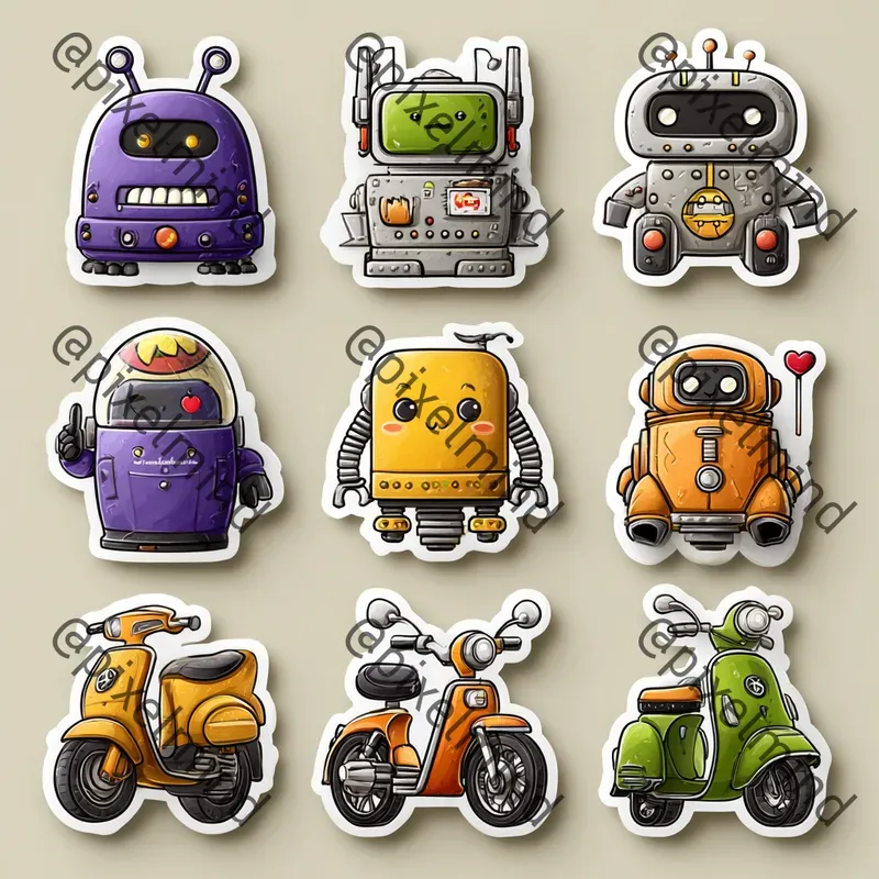 Vibrant Sticker Pack Illustration Packs