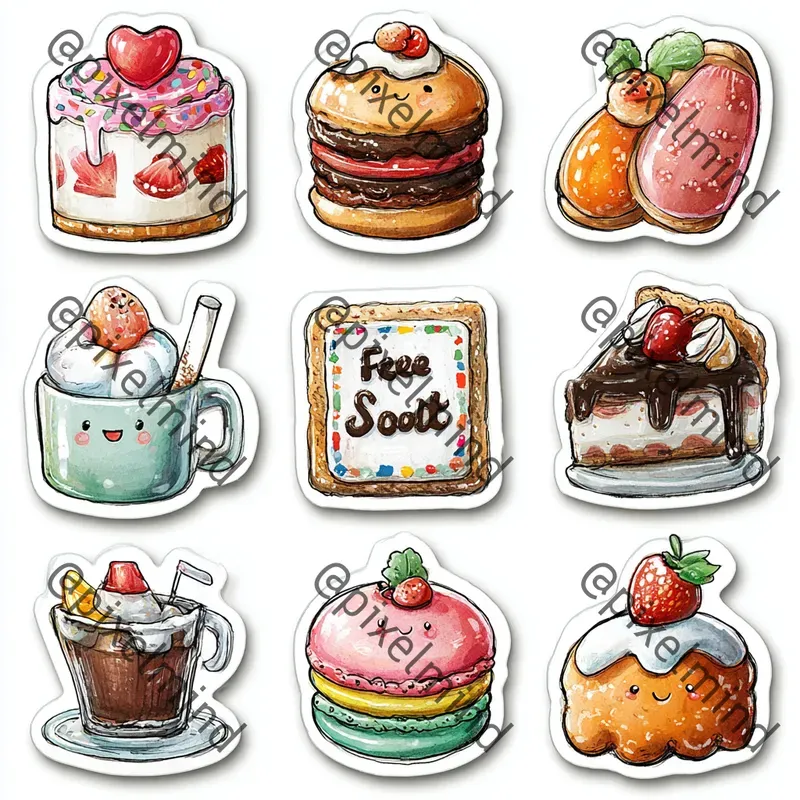 Vibrant Sticker Pack Illustration Packs