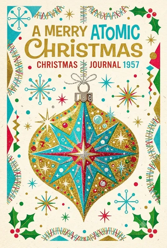 1950s Kitsch Christmas Journal Cards