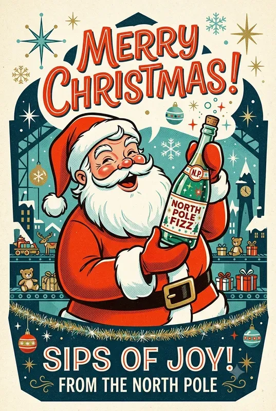 1950s Kitsch Christmas Journal Cards