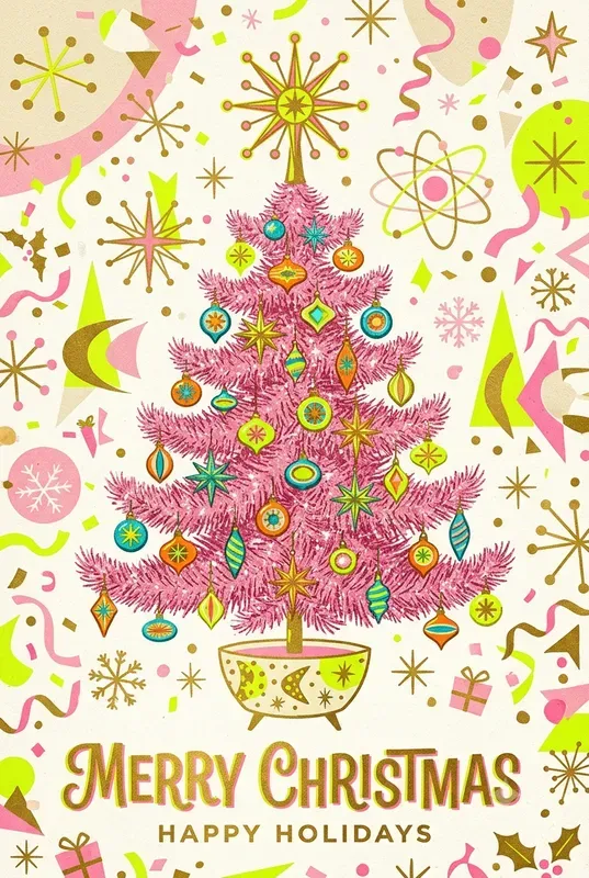 1950s Kitsch Christmas Journal Cards