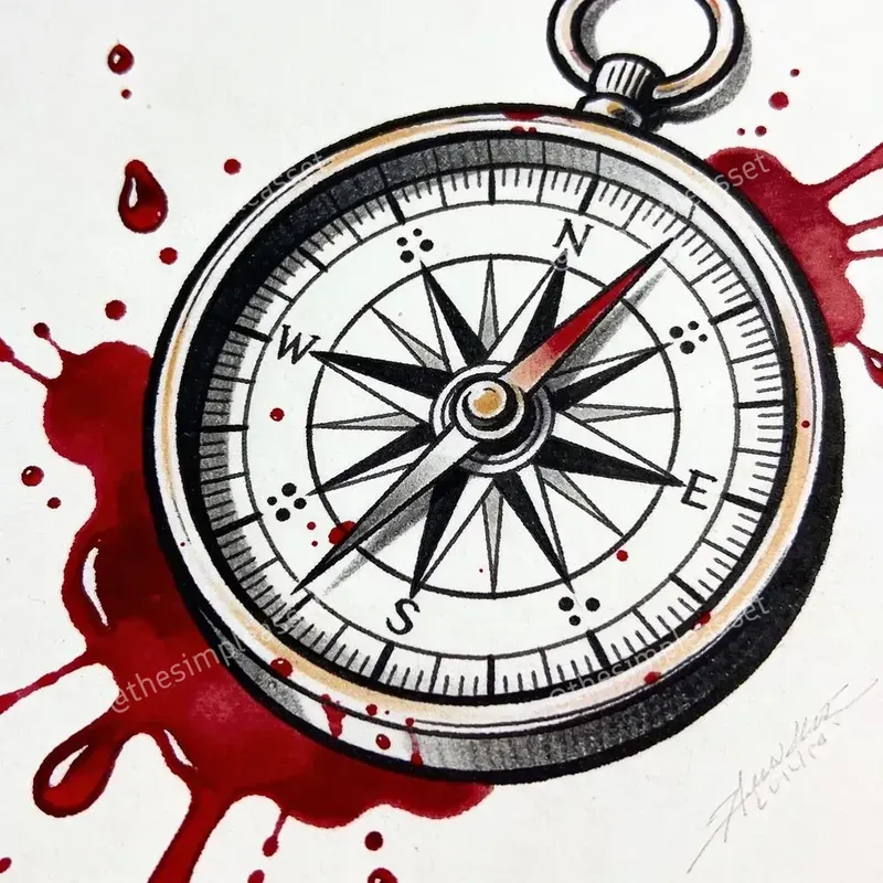 Clean Sketch Tattoos Black Red