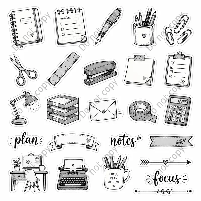 Bullet Journal Doodle Stickers