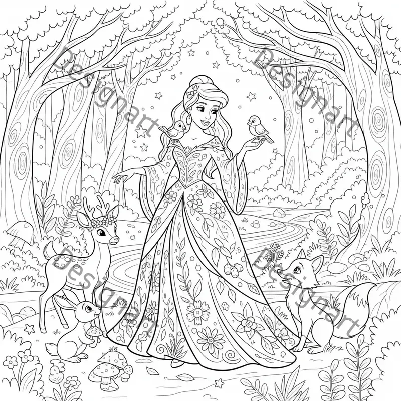 Disney Princess Coloring Pages