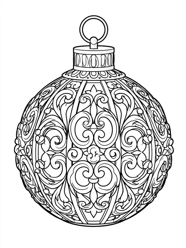 Intricate Christmas Coloring Book Pages