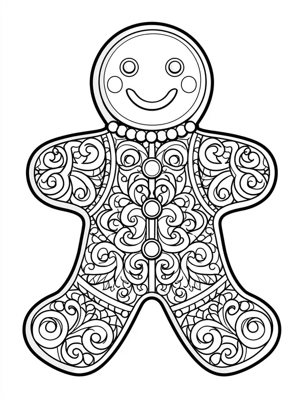 Intricate Christmas Coloring Book Pages