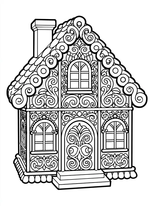 Intricate Christmas Coloring Book Pages