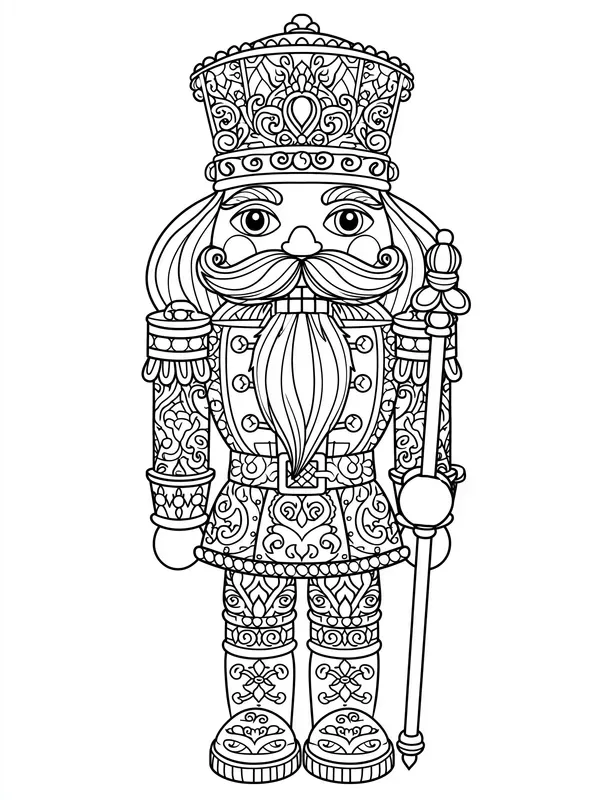 Intricate Christmas Coloring Book Pages