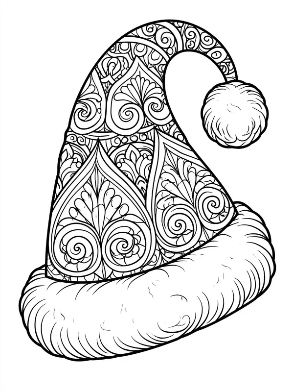 Intricate Christmas Coloring Book Pages