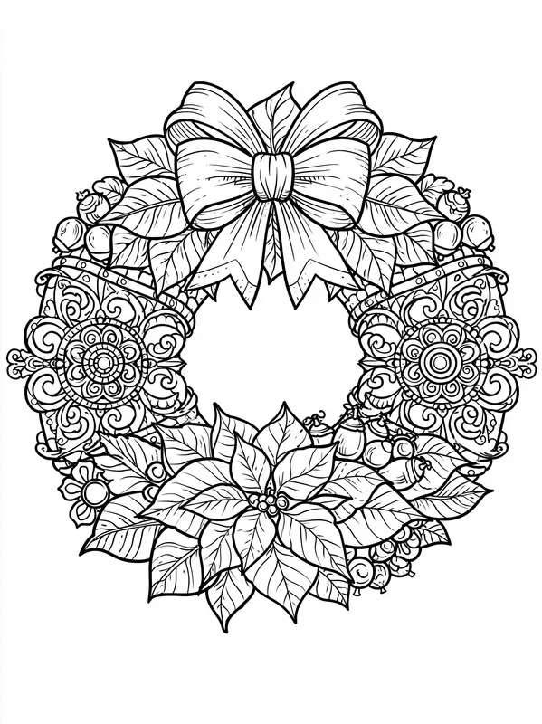 Intricate Christmas Coloring Book Pages