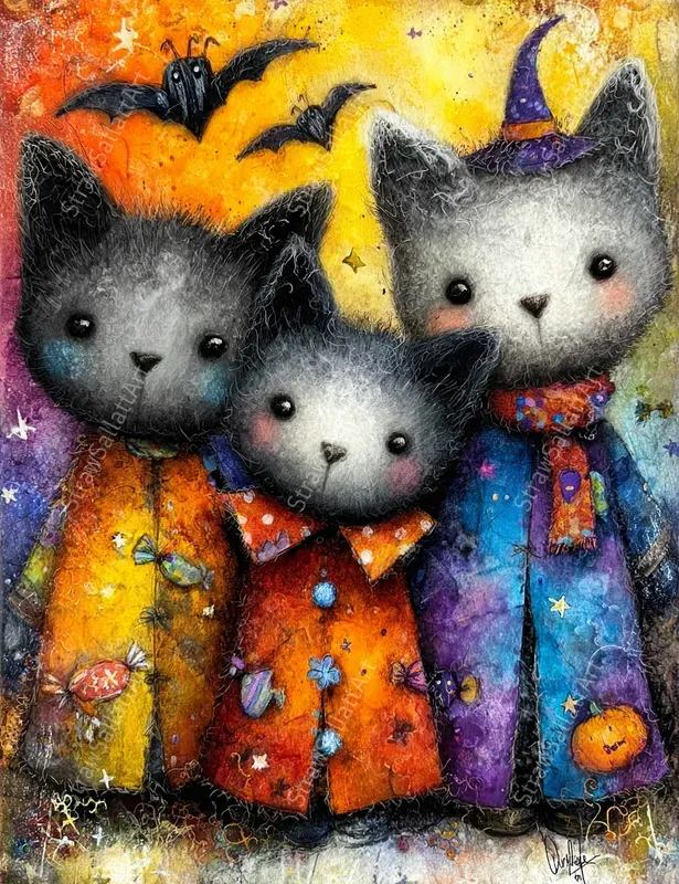 Cute Halloween Character Ephemera Pages