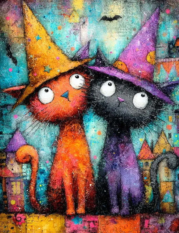 Cute Halloween Character Ephemera Pages