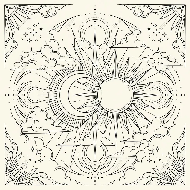 Intricate Symmetry Fine Line Ink Art