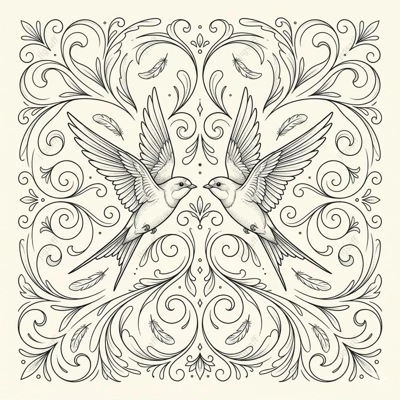 Intricate Symmetry Fine Line Ink Art