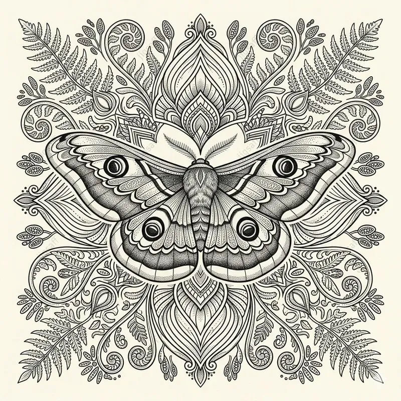 Intricate Symmetry Fine Line Ink Art