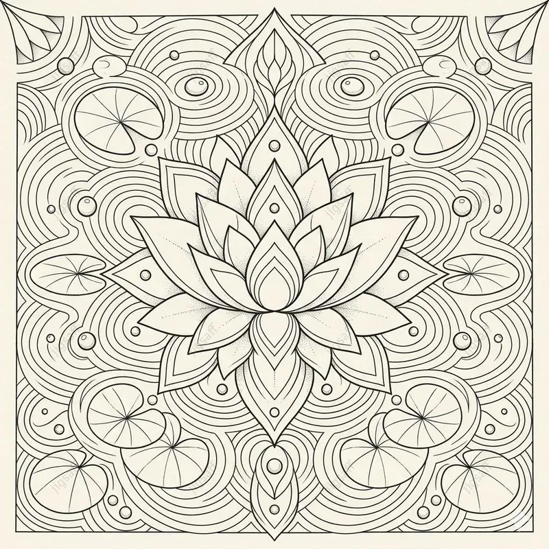 Intricate Symmetry Fine Line Ink Art