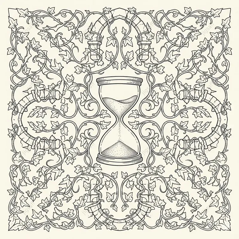 Intricate Symmetry Fine Line Ink Art