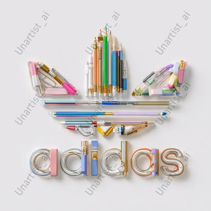 Brand Logos In Stationery Objects