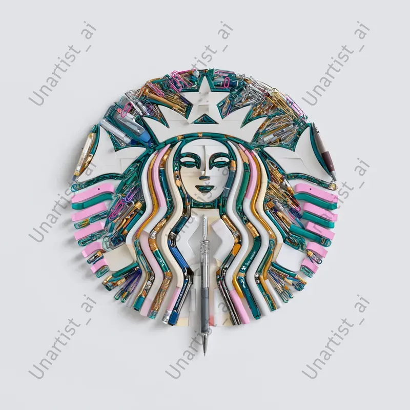 Brand Logos In Stationery Objects