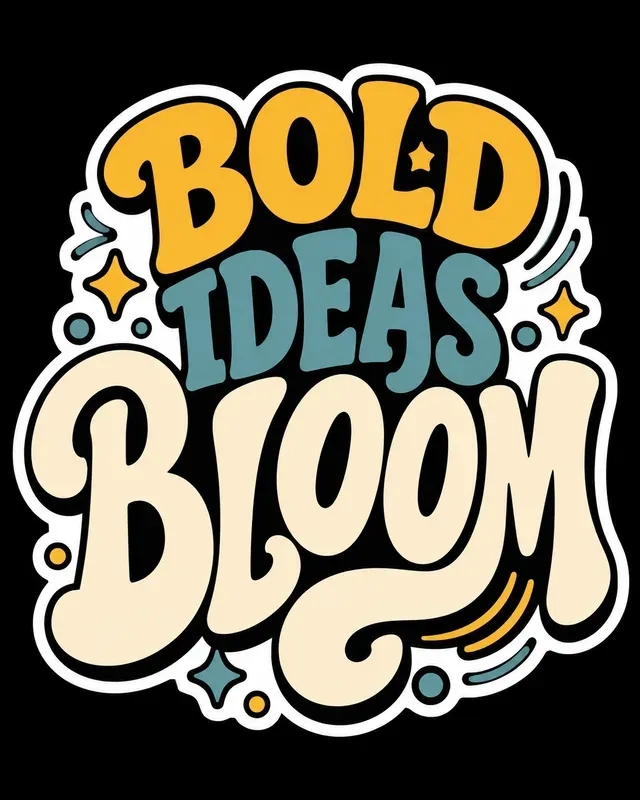 Retro Sticker Typography Studios