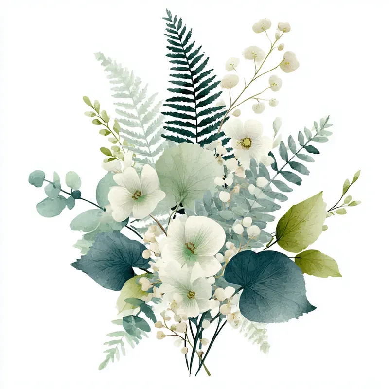 Watercolor Floral Sticker Clipart Sets