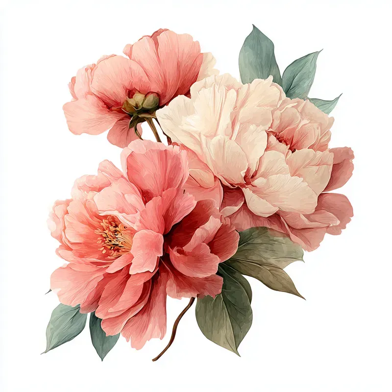 Watercolor Floral Sticker Clipart Sets