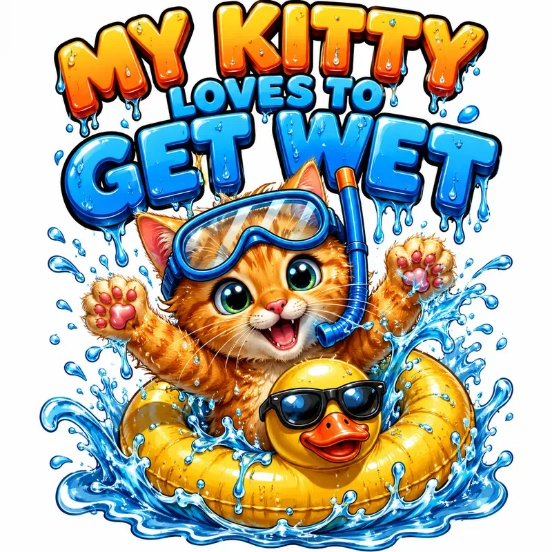 My Kitties Love Water
