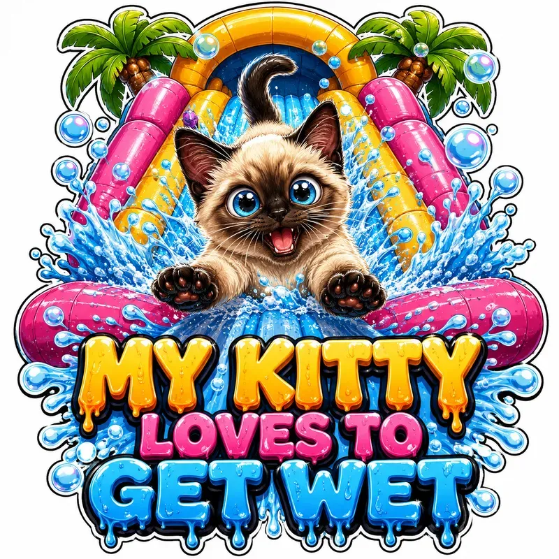 My Kitties Love Water