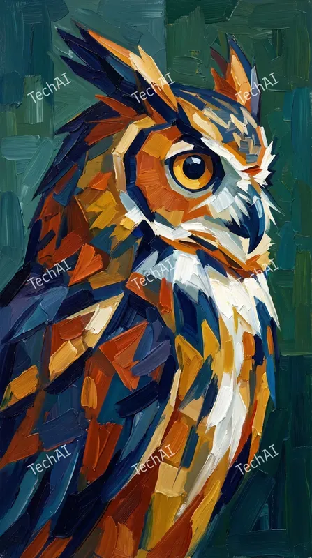 Geometric Cubist Oil Paint Style