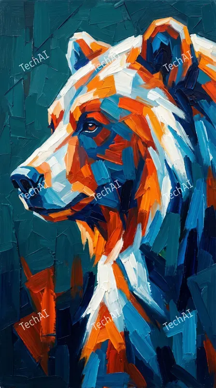 Geometric Cubist Oil Paint Style