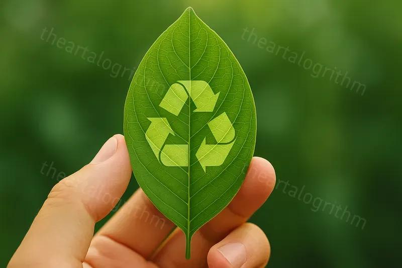 Eco Symbols On Leaves