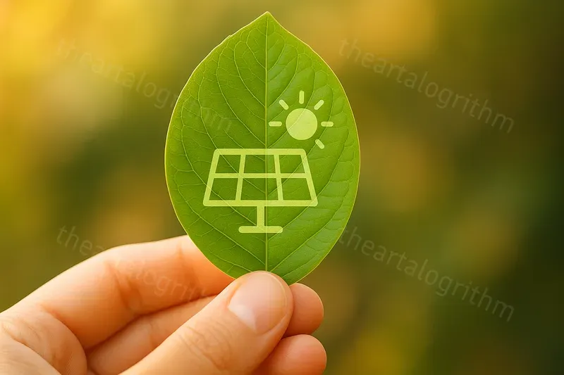 Eco Symbols On Leaves