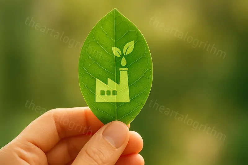 Eco Symbols On Leaves