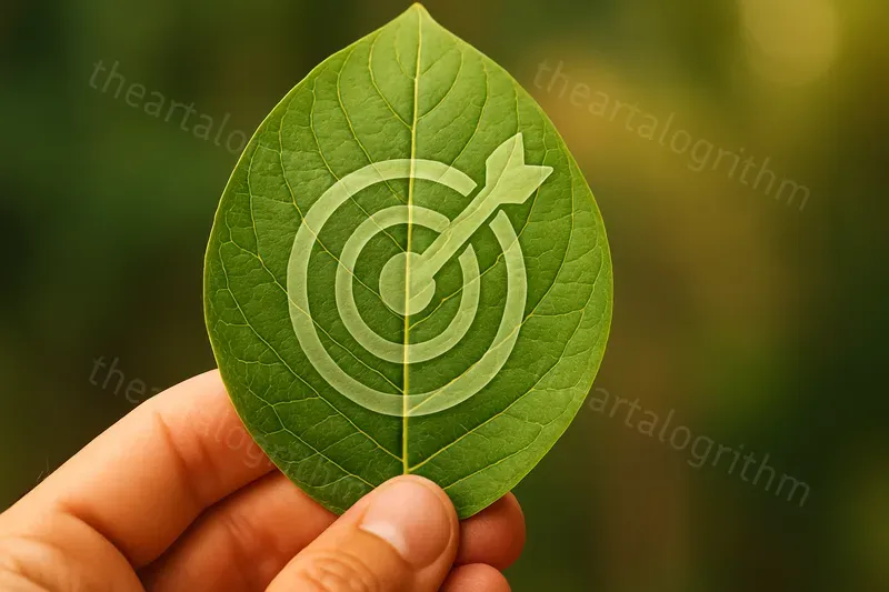 Eco Symbols On Leaves