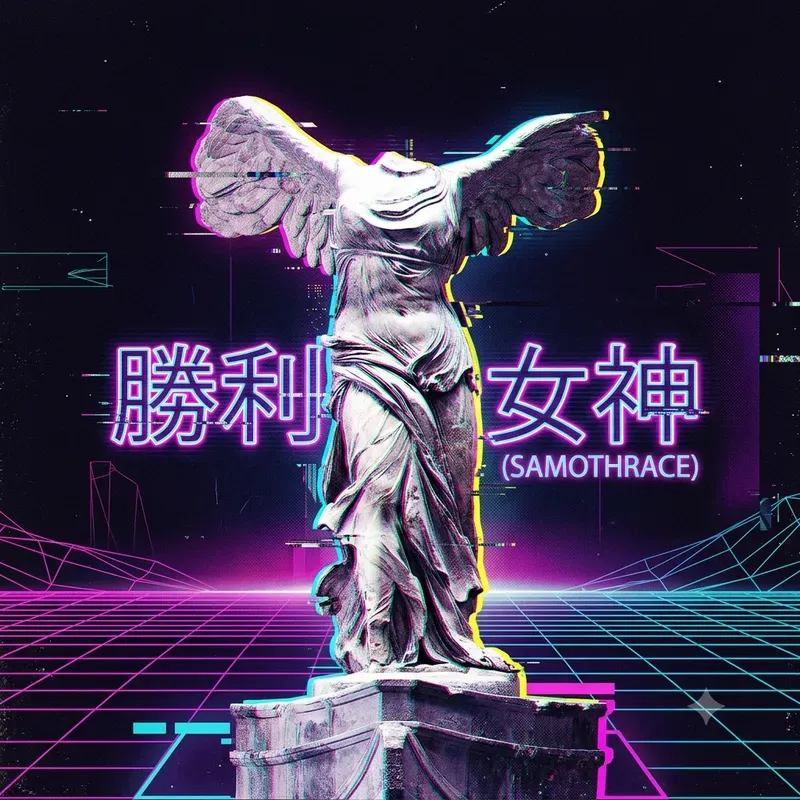 Glitch Greek Statue Digital Art